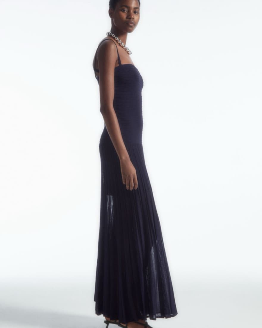 COS Blue Knit Maxi Dress - Image 2