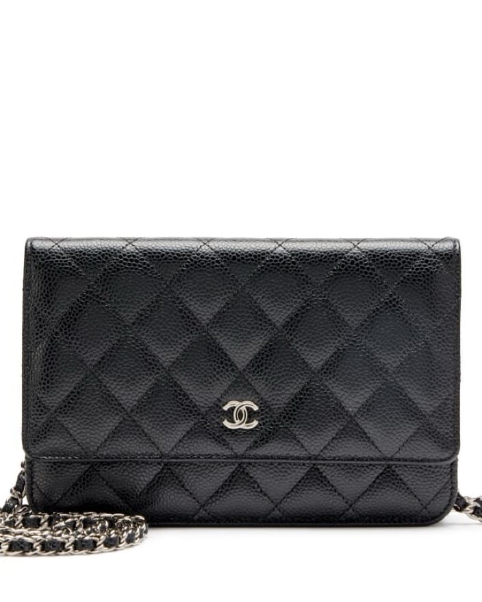Chanel Black Quilted Caviar Classic Bag - Image 1