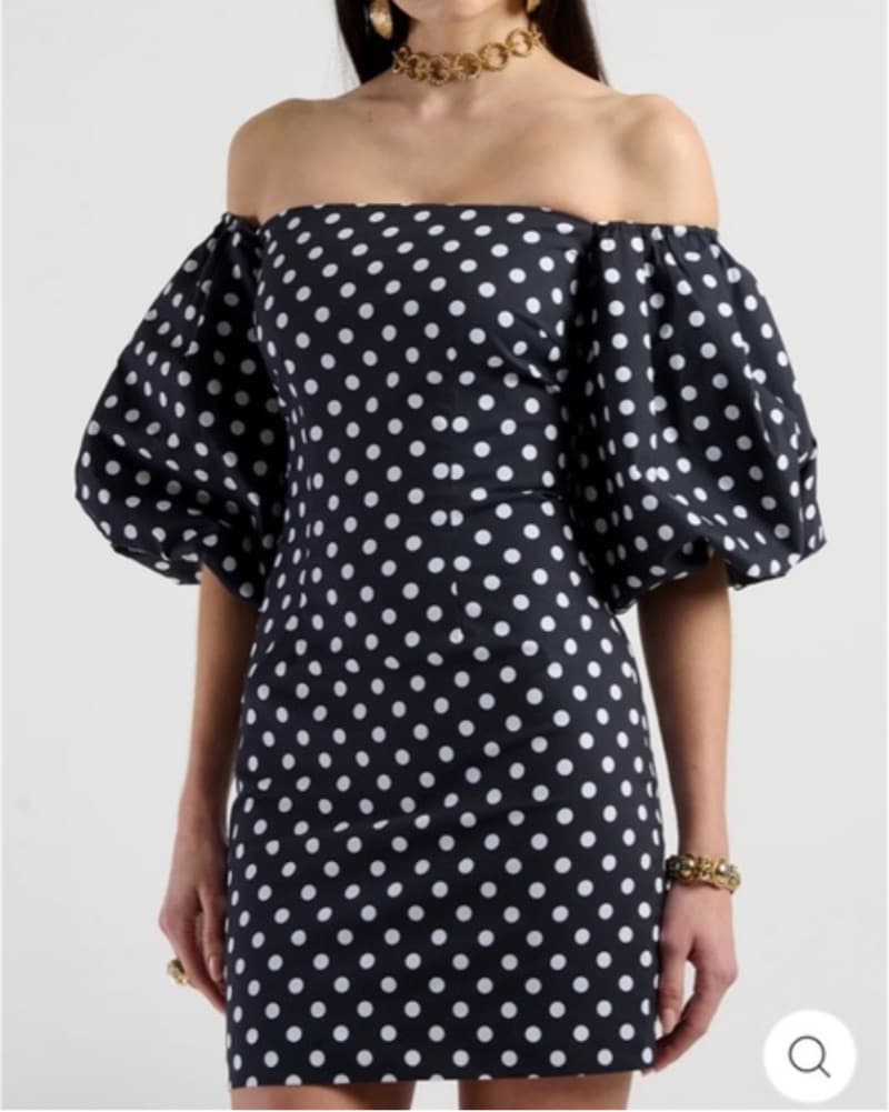 Caroline Constas Polka Dot Mini Dress - Image 3