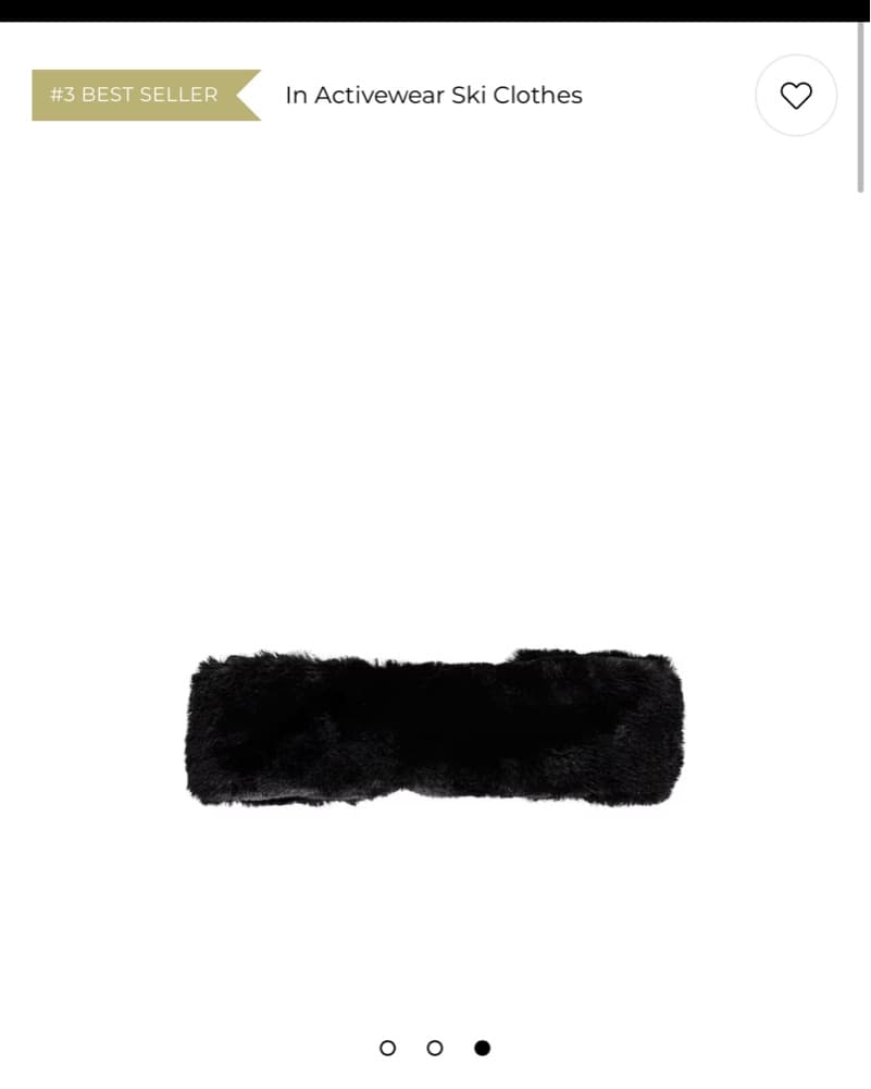 Apparis Faux Fur Headband in Noir - Image 3