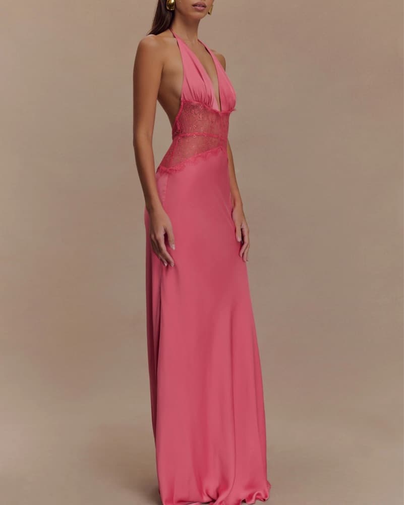 Meshki Satin Maxi Dress - Image 4