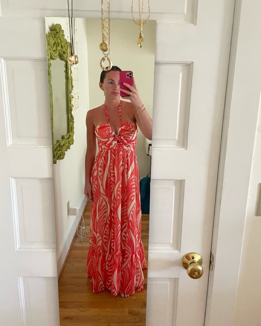 Allison New York orange maxi dress  - Image 3