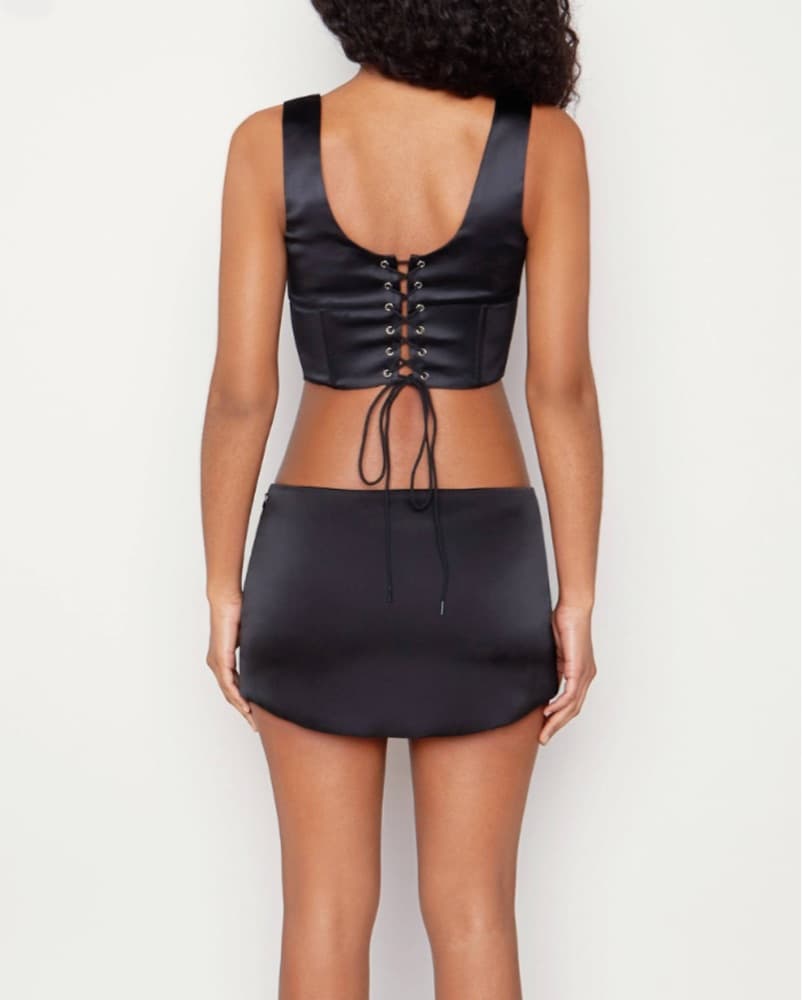🖤Danielle Guizio Black Satin Corset  - Image 2