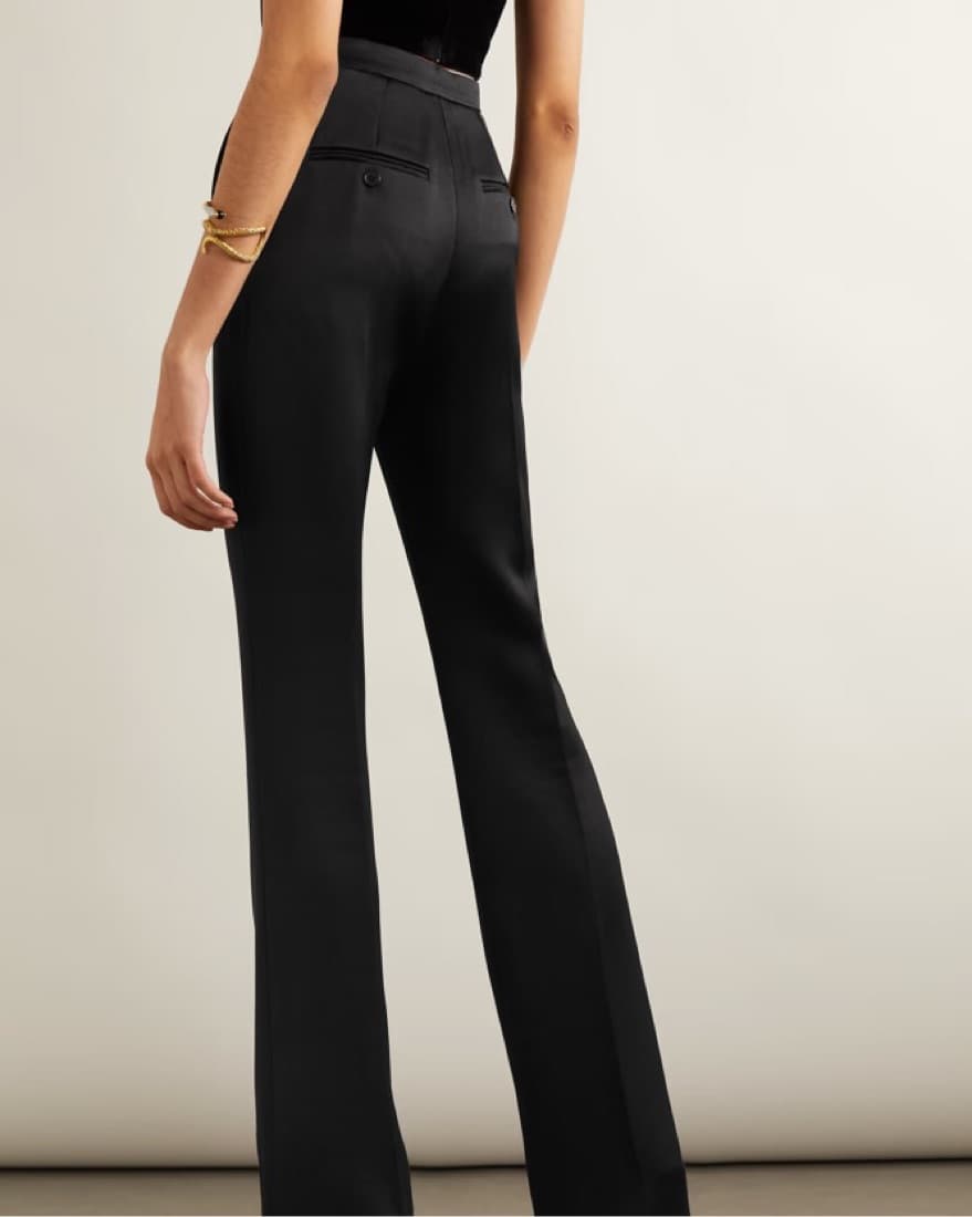 SAINT LAURENT Feather & Satin Pants  - Image 3