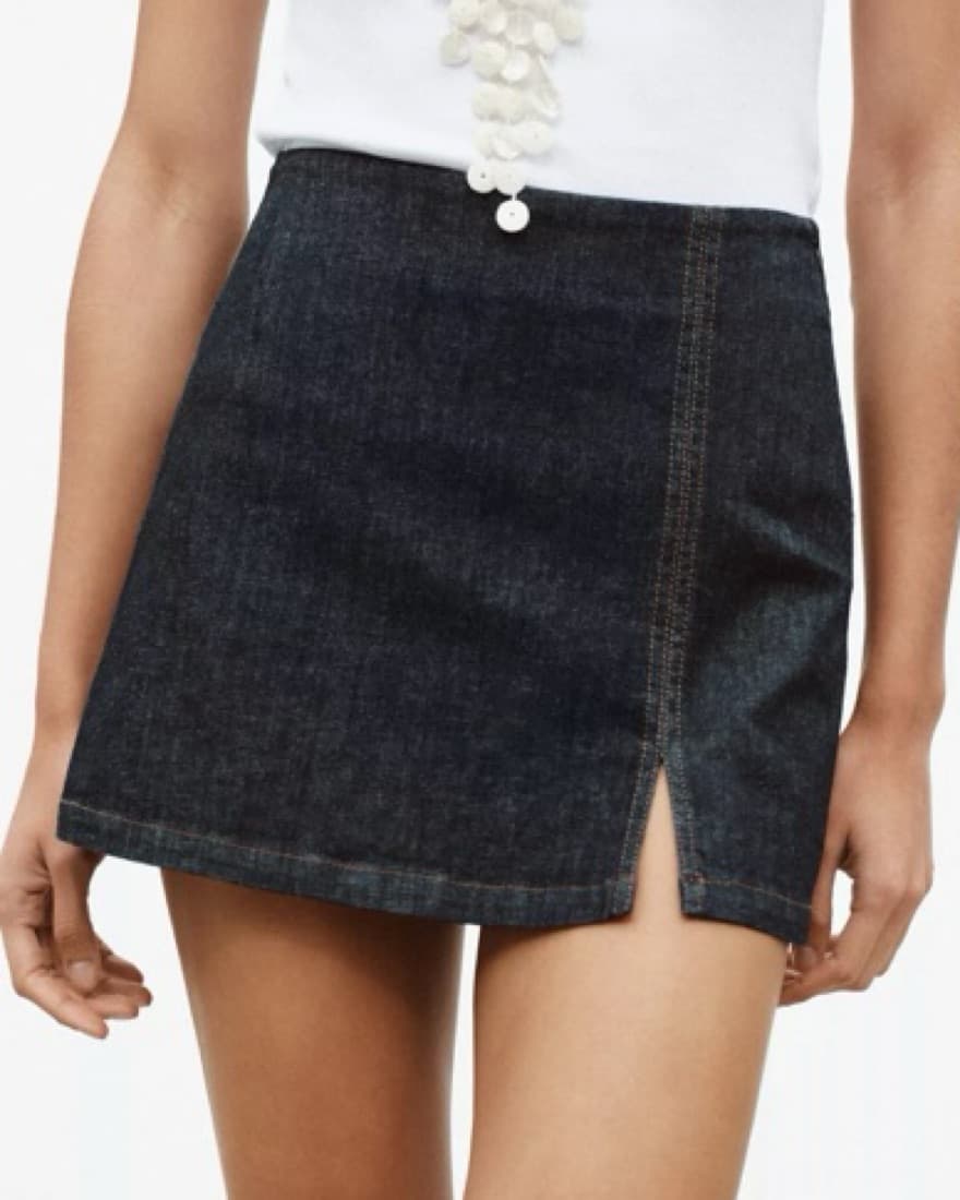 Denim Mini Skort - Image 1