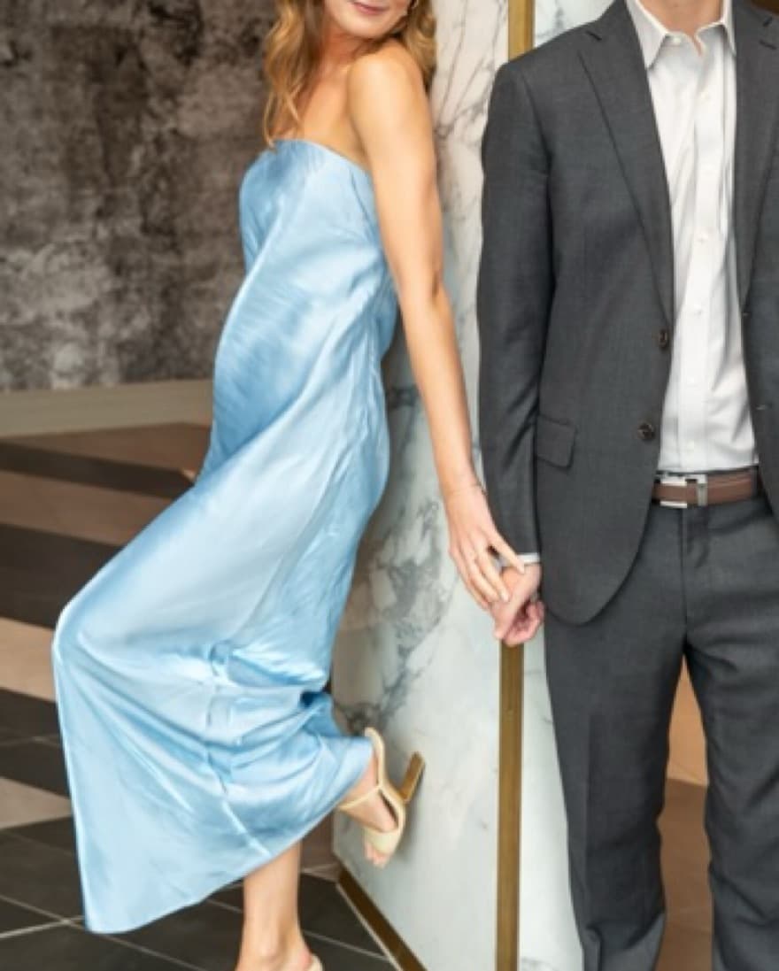 Perla Gown in Ice Blue - Image 3