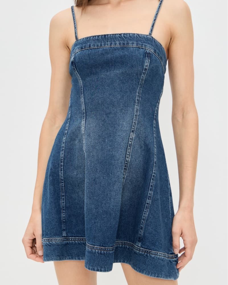 Reformation Elma Denim Mini Dress - Image 1