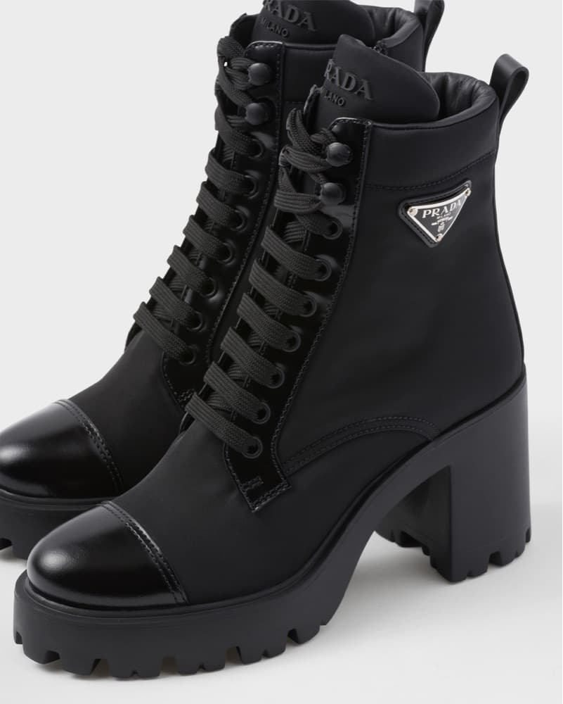 Prada Re-Nylon and leather booties - Image 2