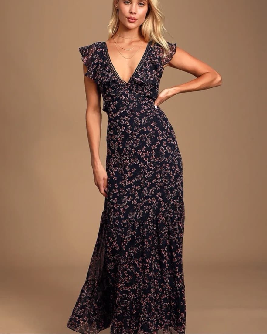 Darling Daydream Navy Blue Floral Print  - Image 3