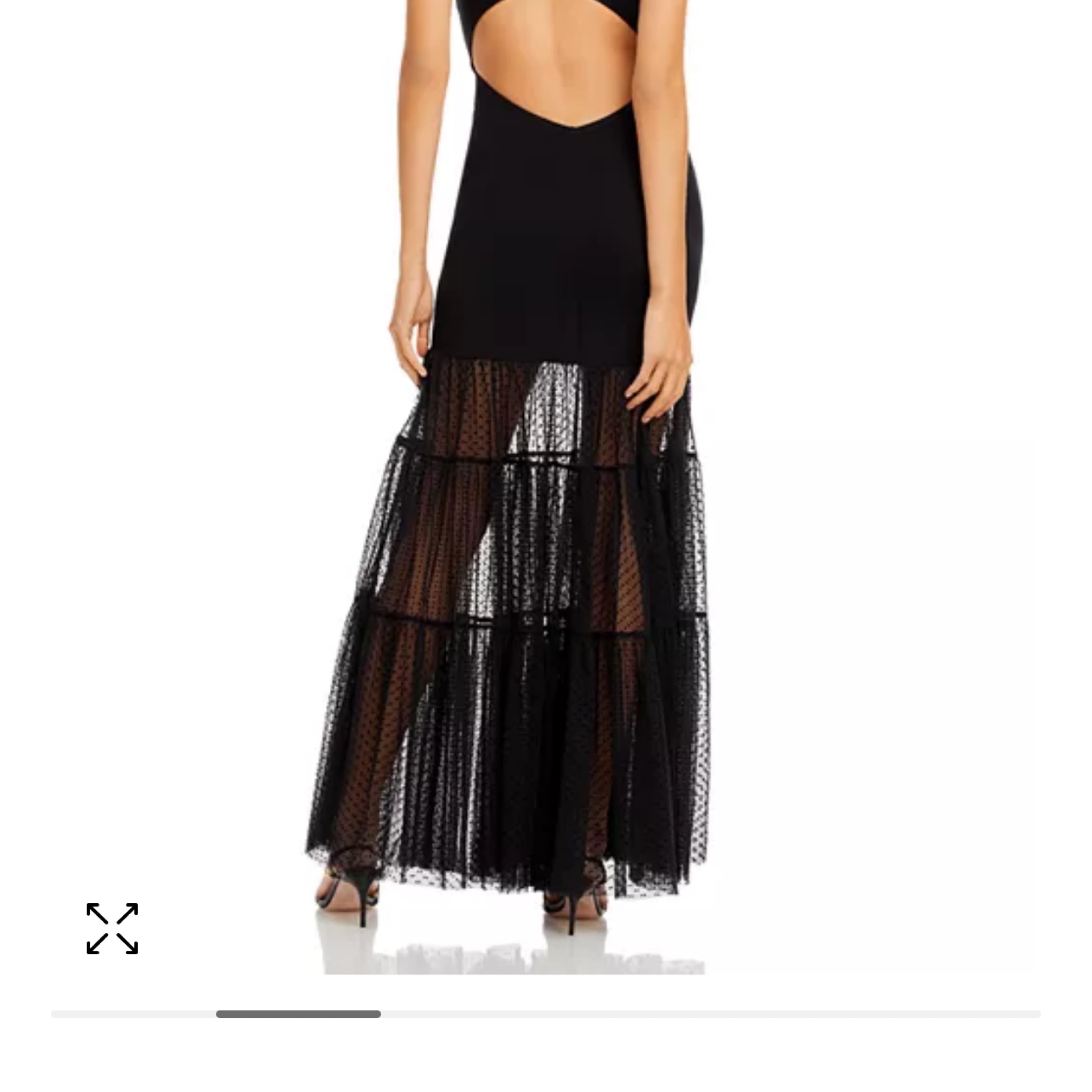 STAUD black formal dress with mesh - Image 3