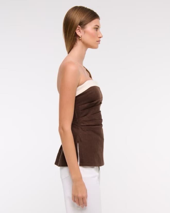  Brown Linen Top - Image 3