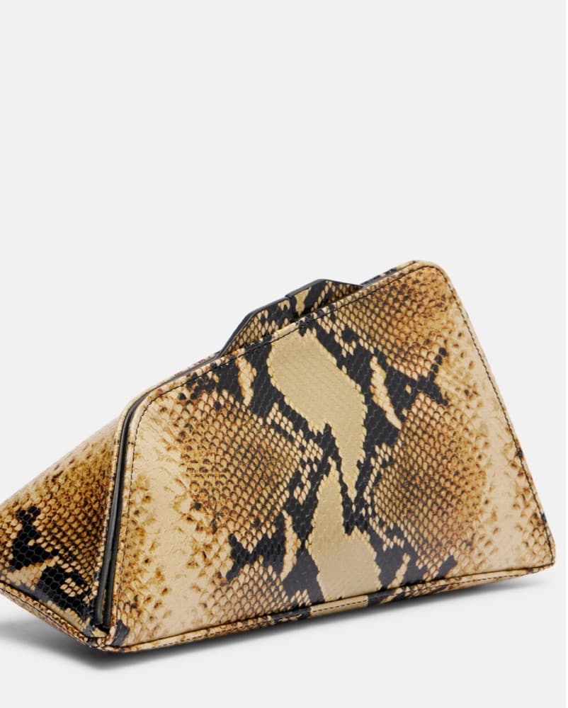 Snakeskin Embossed Clutch - Image 1