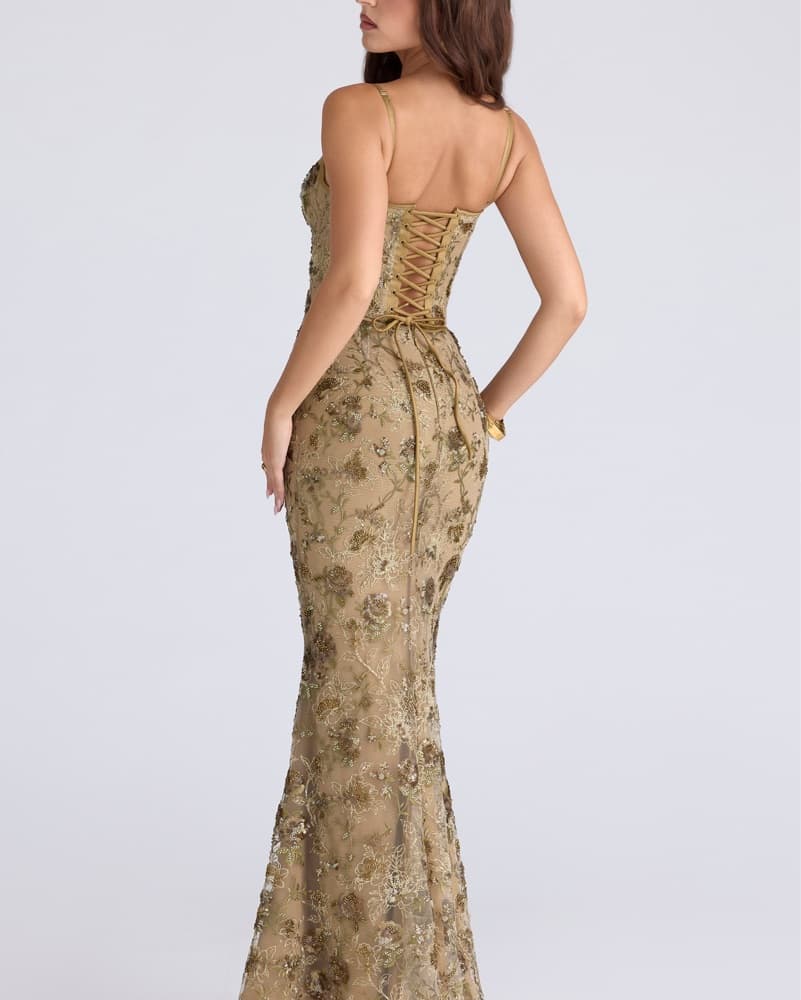 House Of CB Olive Beaded Maxi Dress - Image 5