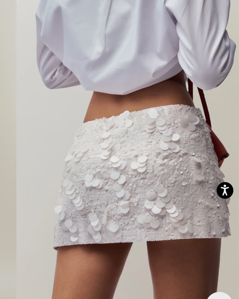 Low Rise Paillette Skirt - Image 2