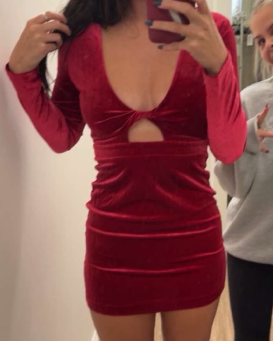 Velvet Bodycon Dress - Image 1