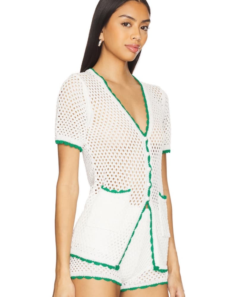 Superdown Brisa Set In white + green  - Image 4