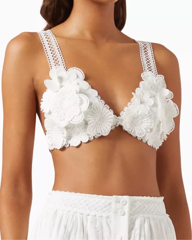 Handmade White Bralette Top  - Image 2