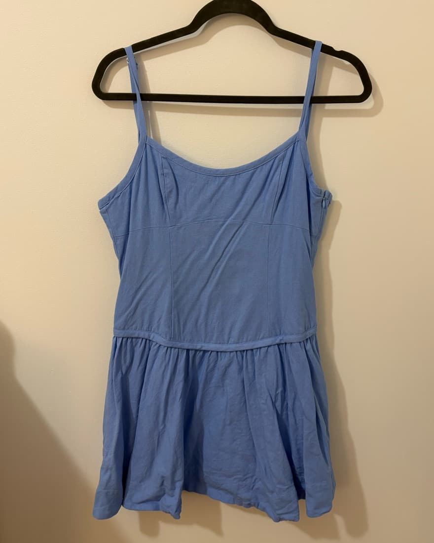 Blue Drop Waist Dress - Image 5