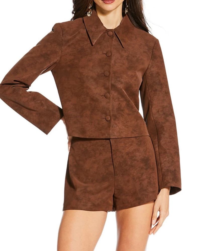 Brown Suede Set  - Image 2