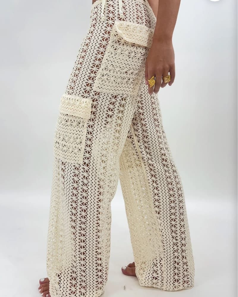 Heart of Sun Crochet Cargo Pants  - Image 1
