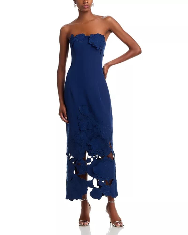 Leo Lin Rayna Maxi Dress Navy Blue  | Blue Wedding Guest Dress, Navy Blue Bridesmaid Dress - Image 4