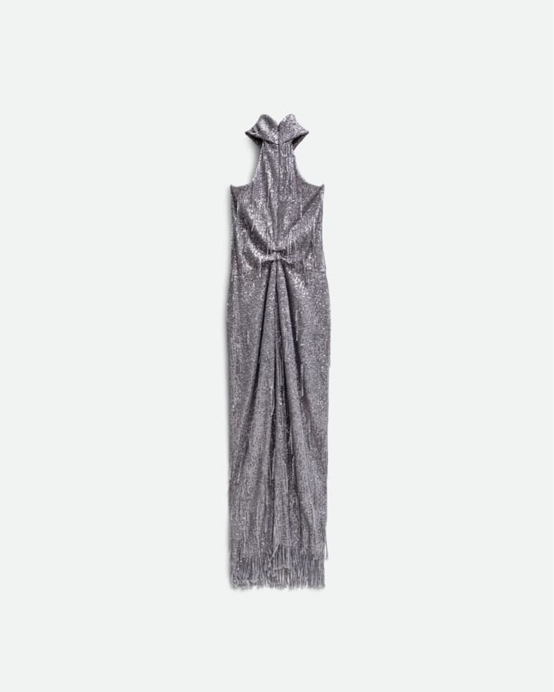 BEVZA SUNBEAM SILVER LONG DRESS - Image 6