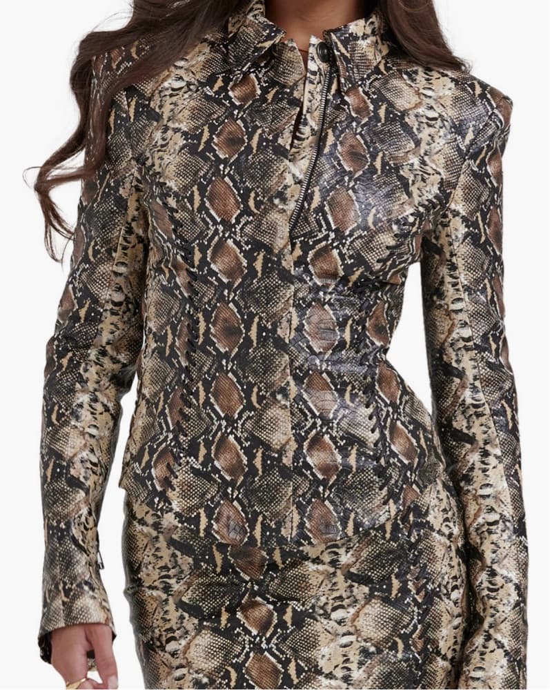 House Of CB Faux Leather Jacket - Image 1