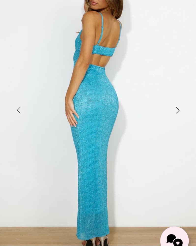 Hello Molly Blue Sequin Dress - Image 2