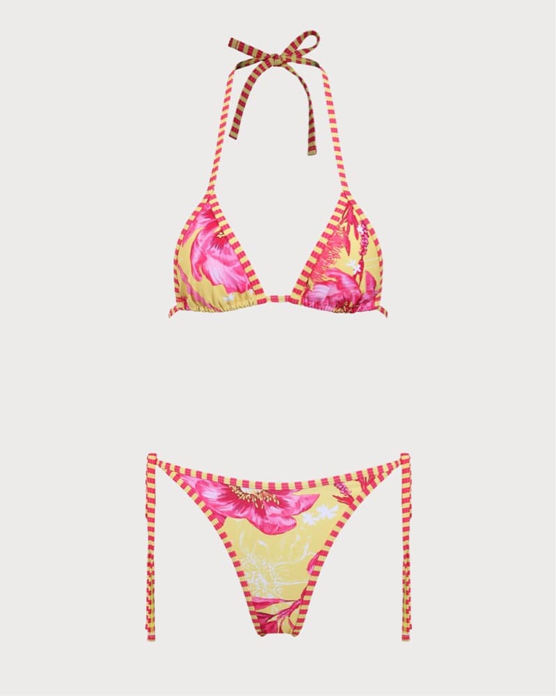Vibrant Floral Halter Bikini - Image 1