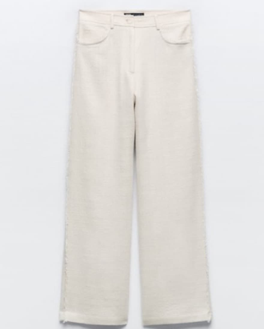 FRAYED WIDE LEG PANTS ZARA - Image 3