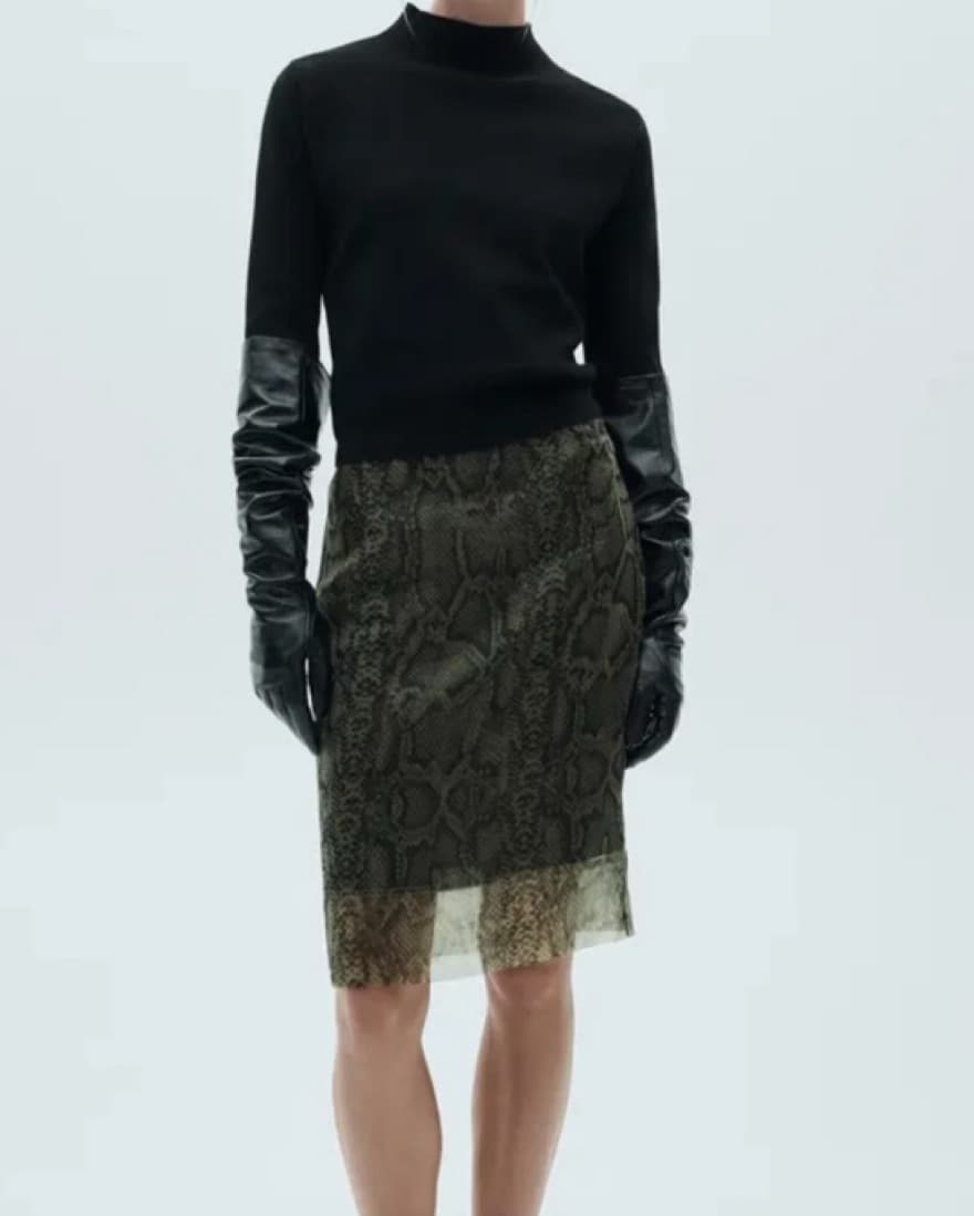 Mango Organza Pencil Skirt  - Image 1