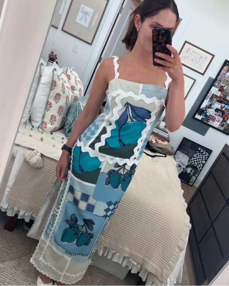 Italian Summer Patchwork Dress - Image 2