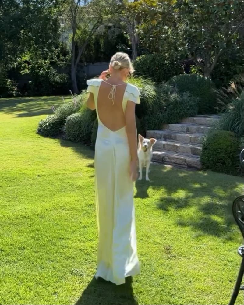 Belski Evelyn Dress, Citrus - Image 2