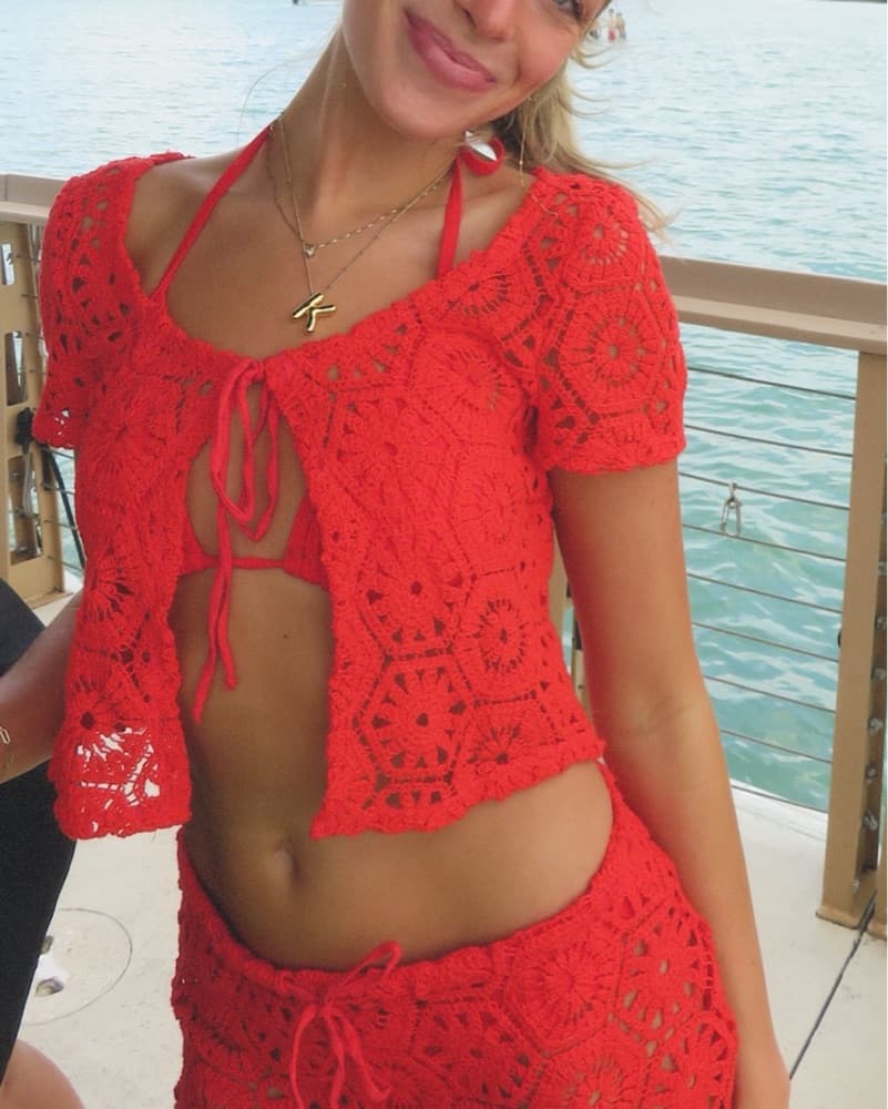 Red Crochet Set - Image 1