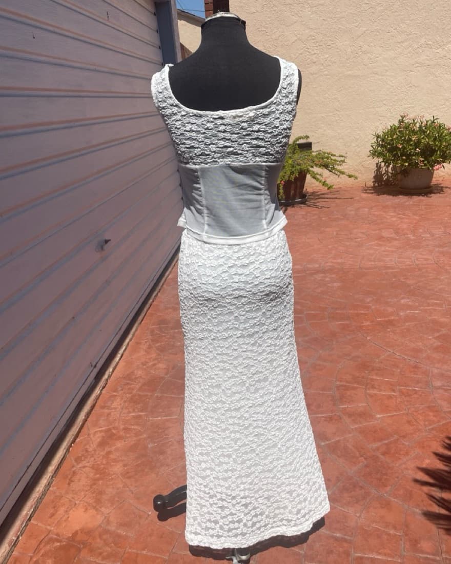 White Lace Skirt Set - Image 3