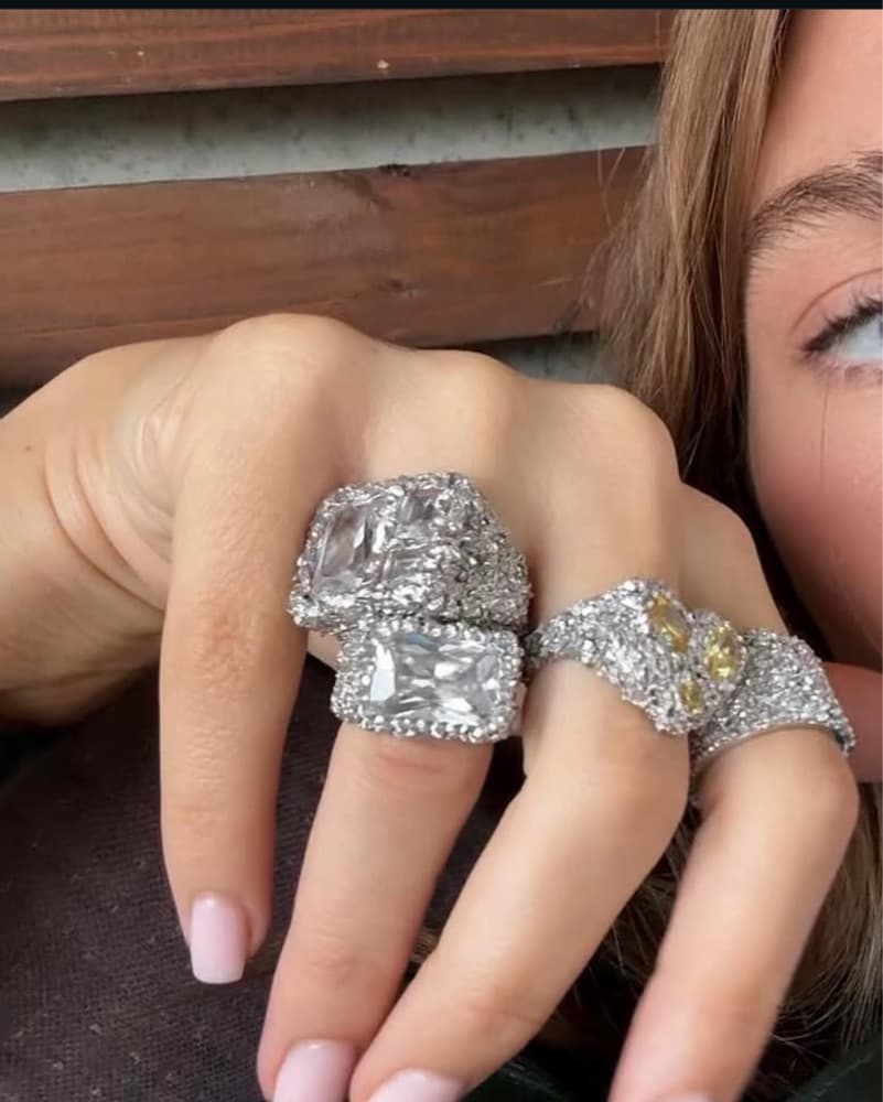 Veneda Carter Three Stone Ring Silver  - Image 3
