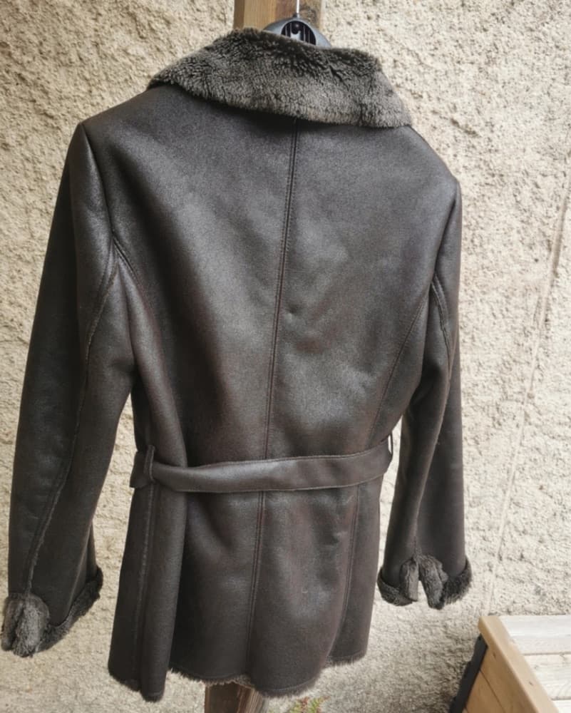 Balmain Leather Fur Shearling Jacket - Image 4