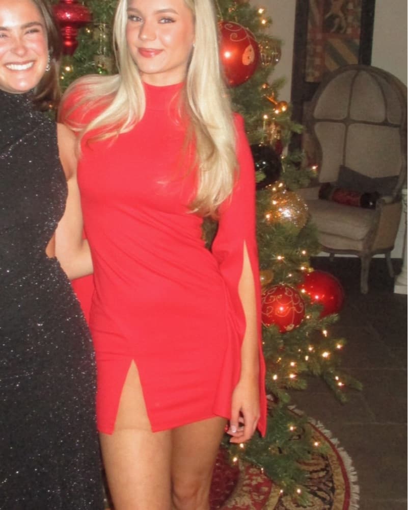 Red Formal Revolve Mini Dress - Image 4