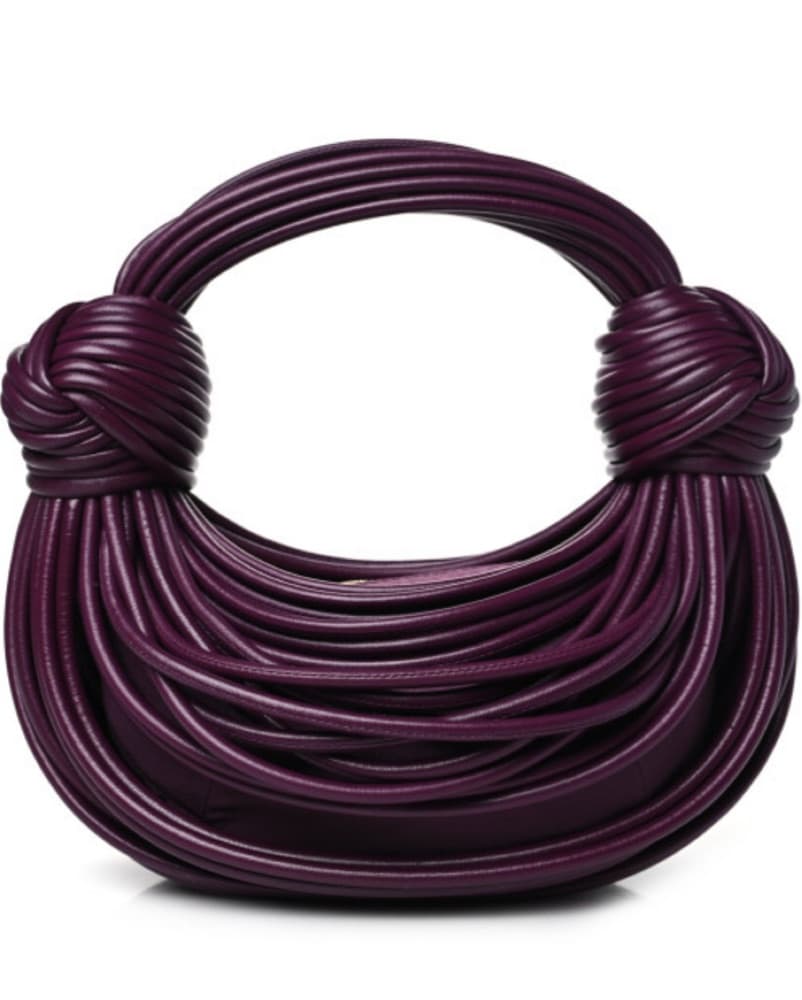 Nappa Mini Tubular Double Knot Grape - Image 1