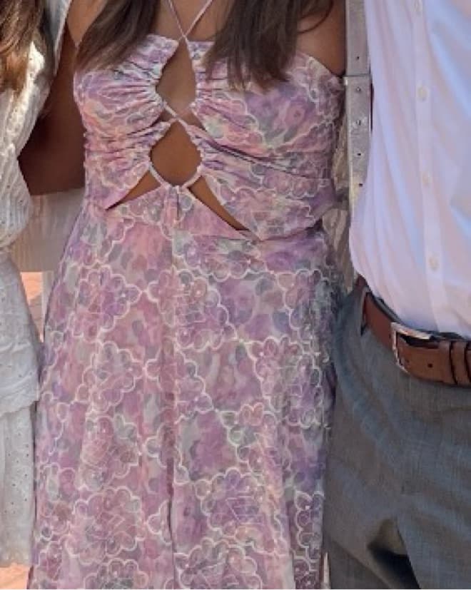 Elliat Lilac Floral Midi Dress - Image 3
