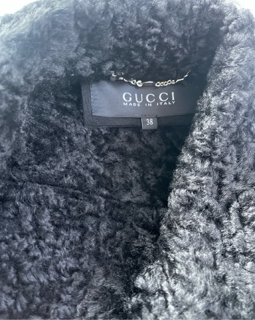 Gucci By Tom Ford Shearling Moto Jacket - Image 5