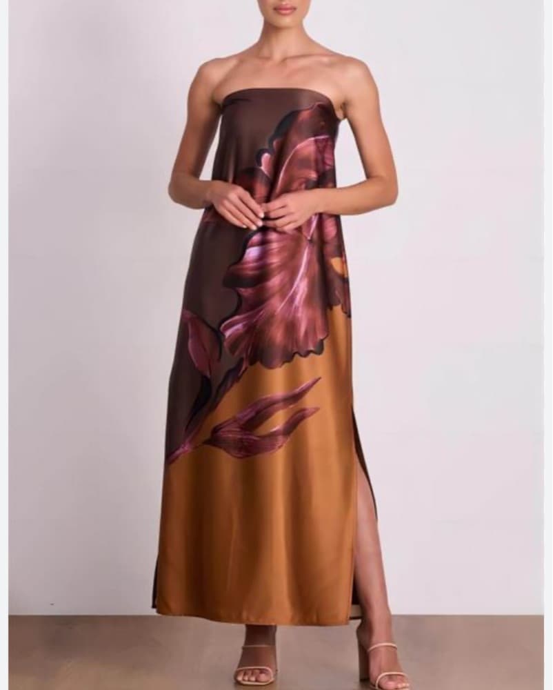 PASDUCHAS  Moon Flower Column Midi Dress - Image 1