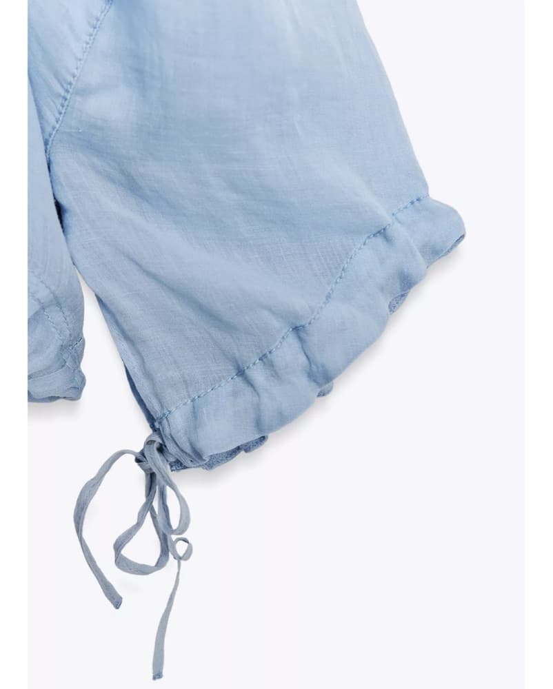 Light Blue Blouse Shirt - Image 3