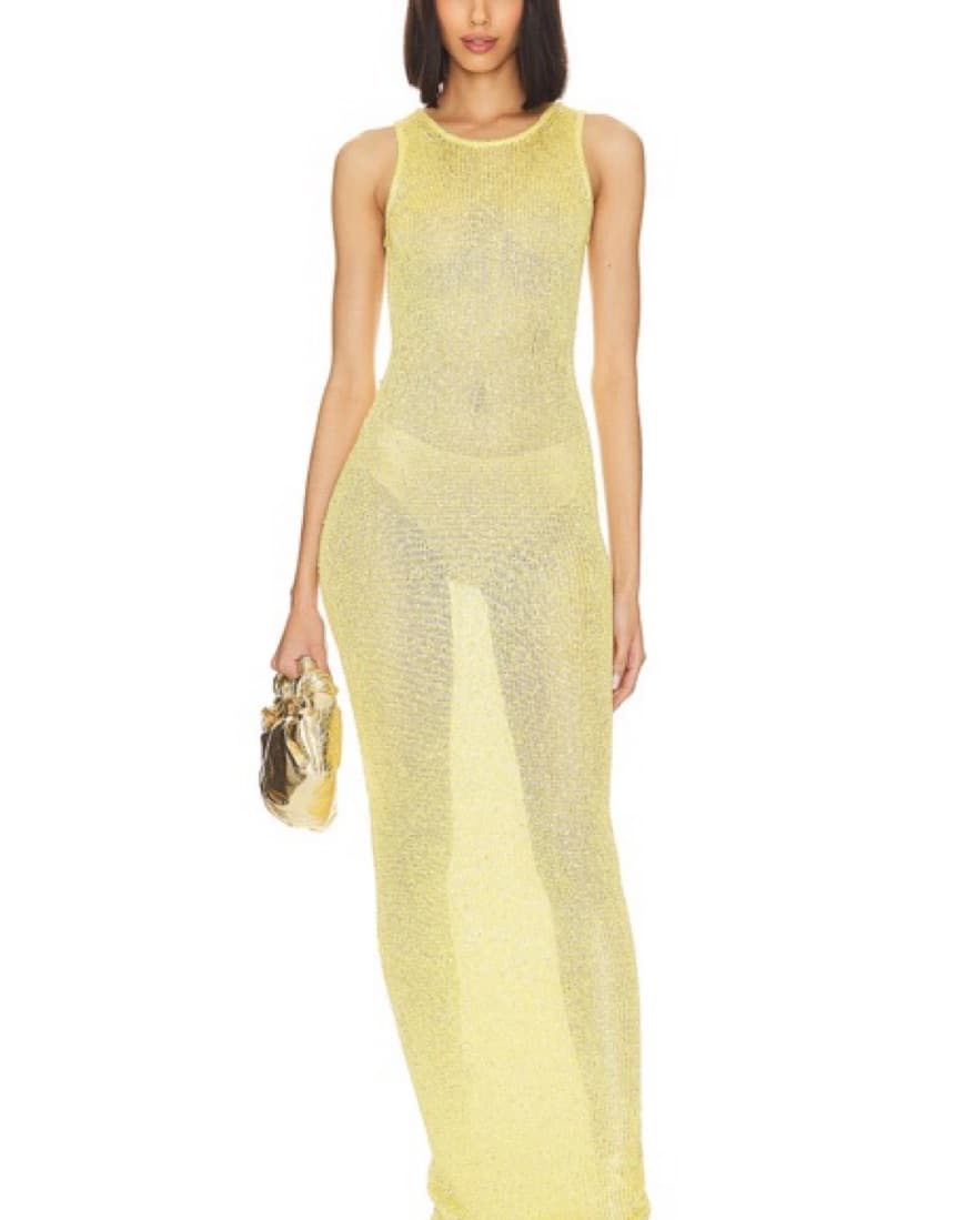 Asta Resort Yellow Sequin Dress  - Image 1
