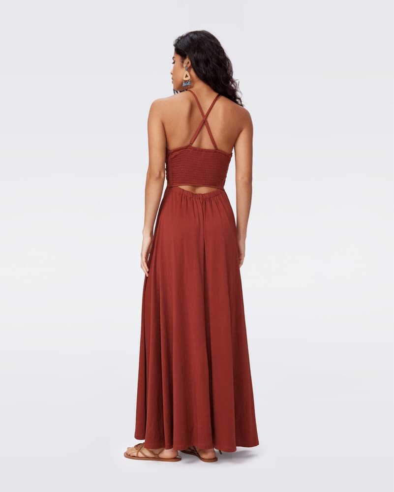 Caty Dress In chestnut  - Image 3