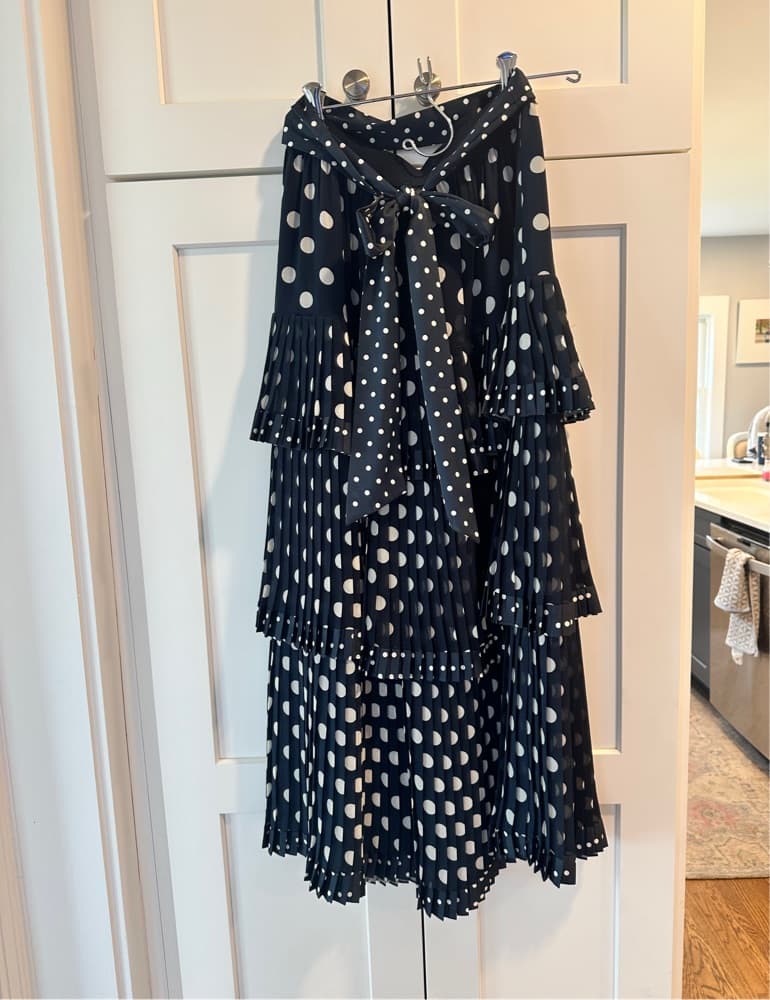 Polka Dot Tiered Maxi Skirt - Image 1