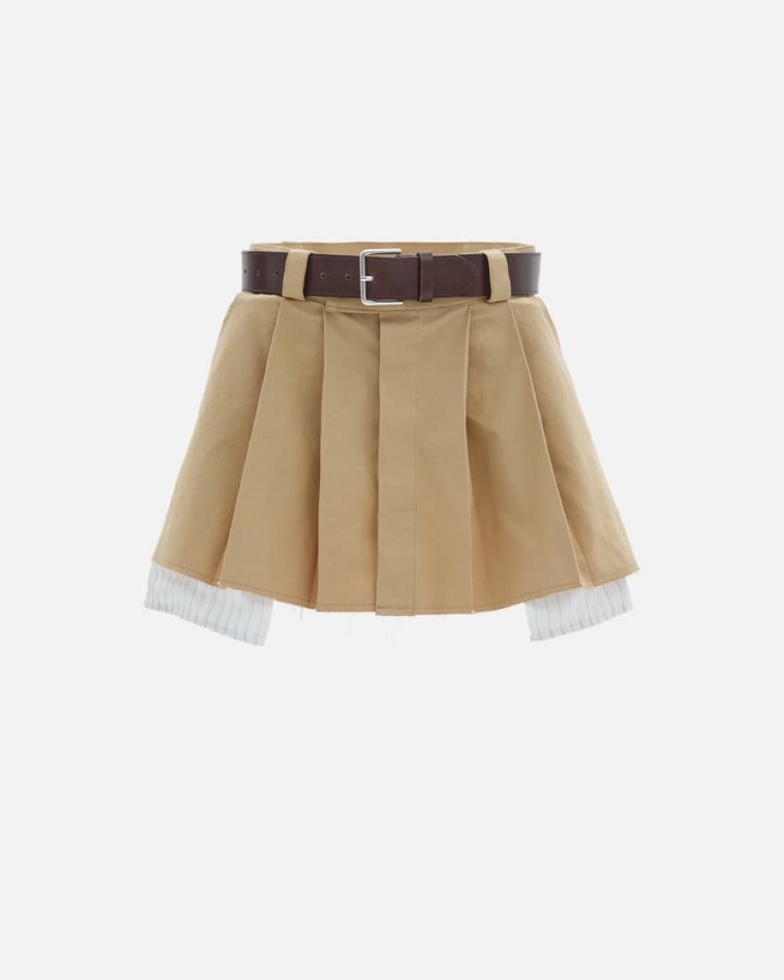 Layer Mini Skirt - Sandy Brown - Image 2