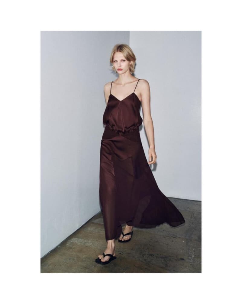 Zara Burgundy formal Dress - Image 1