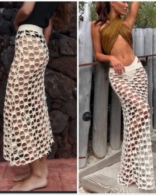 Zara Open Stitch Maxi Skirt - Image 1