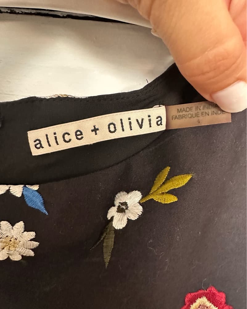 Alice + Olivia Embroidered Mini Dress  - Image 4